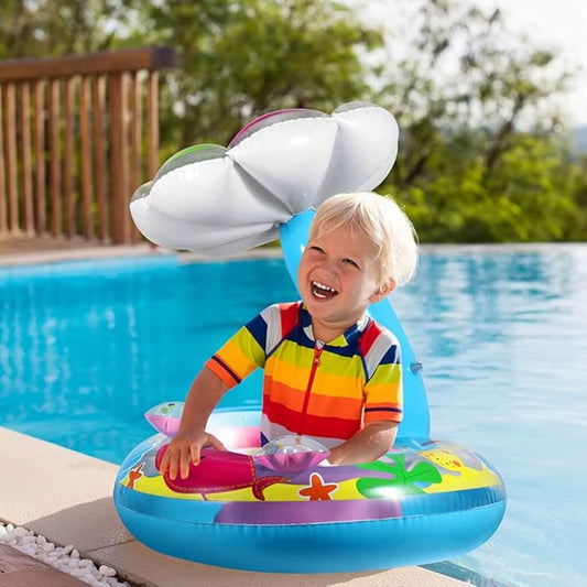 SunnyFloat Flotador con Sombrilla para Niños 🌞🛟